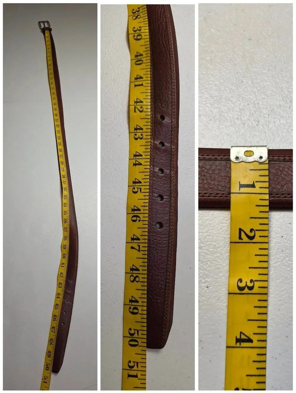 Cremieux Men's Brown Leather Belt - Classic Casual Style Size 44